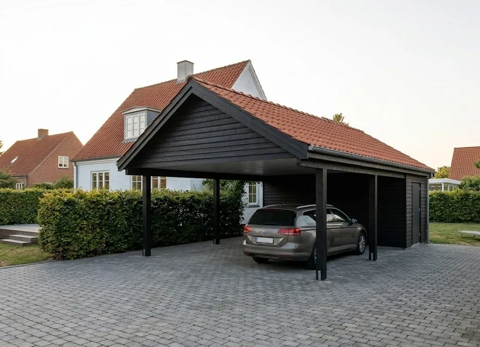 Carport bygget af ETN Service i Sønderjylland